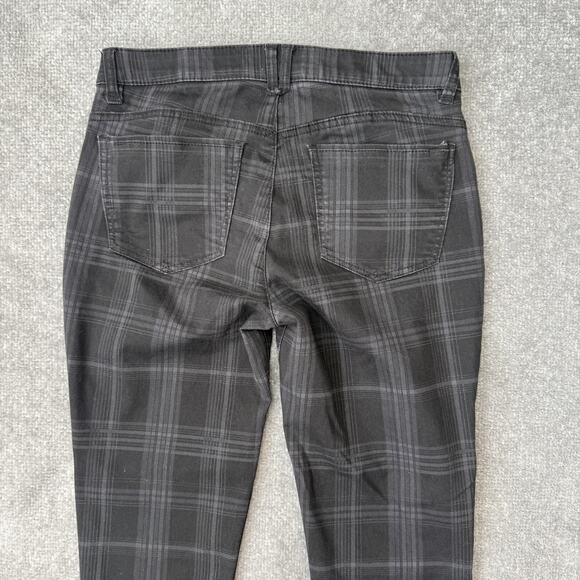 Democracy Pants Womens 4 Black Gray Plaid Ankle Skinny Stretch Modern Ab Tech - Picture 10 of 11